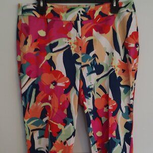 Women's Pappagallo Fun, Bright Tropical Pants Size 10